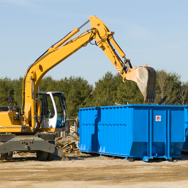 what size residential dumpster rentals are available in Unityville Pennsylvania